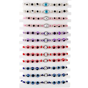 Lot de 12 Bracelets de perles à œil de diable bleu, unisexe, différents coloris - Product Image 4