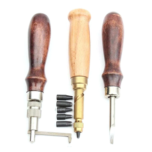 <span class=keywords><strong>Kit</strong></span> d'outils artisanaux en <span class=keywords><strong>cuir</strong></span> 18 pièces pour couture et travaux manuels - Product Image 5