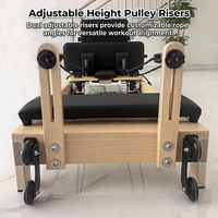 Machine de Pilates pliable en bois d'érable Lanri - Équipement de gym à domicile professionnel, design multifonctionnel et durable pour la remise en forme du corps