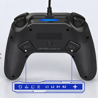 Manette de jeu filaire programmable HS-PS5300 pour console vidéo PS5 Slim Pro, câble USB de 3 m, manettes de jeu avec Turbo et prise jack 3,5 mm