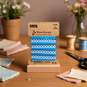 Cinghie in pizzo ILAN 1 cm x 1,5 m colore caffè per decorazioni e lavori artigianali - Product Image 2