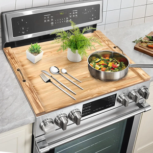 Vente chaude Panneau Cuisinière Couverture Cuisinière À <span class=keywords><strong>Gaz</strong></span> Cuisinière Électrique Couverture Évier Couverture En Bois Table De Cuisson Planche À Découper Pour Compteurs - Product Image 1