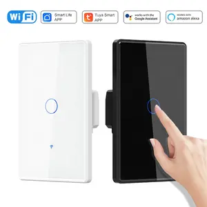 Smart Life Tuya App Controle Glazen Paneel Touchscreen Lichtschakelaar Interruptor Inteligente Smart Wifi Touch Wall Draadloze Schakelaar