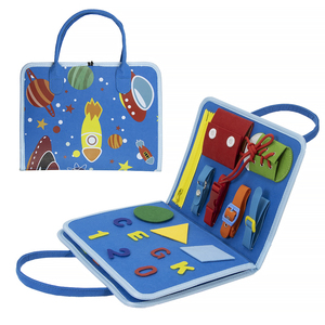 Felt Busy Board for Toddlers <b>Educational</b> Montessori Felt Busy Board Toddler Activities Kids Busy <b>Book</b> for 1-5 Years Old - Product Image 1