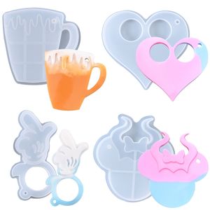 Early Riser DIY Cristal Résine Moule Ensemble Multi-Design Pendentif Porte-clés Silicone Moules En Gros pour La Fabrication De Bijoux - Product Image 4