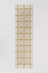 Alfombra Geométrica de Fabricación India con Diseño de Cuadrícula, Multicolor y en Varios Tamaños Disponible, Alfombra Geométrica para Decoración de Pisos - Product Image 2