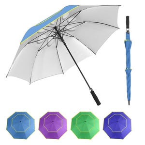 Professional Straight Fluorescent Green Edging Golf <b>Umbrella</b> Semi-Automatic Opening air Vented Customized Color <b>Umbrella</b> - Product Image 4