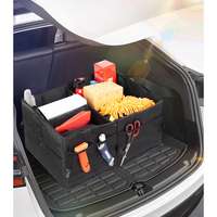 Sac de rangement pliable pour coffre de voiture, boîte de rangement robuste pour SUV, camionnette, fourgonnette avec sangles réglables et fond antidérapant