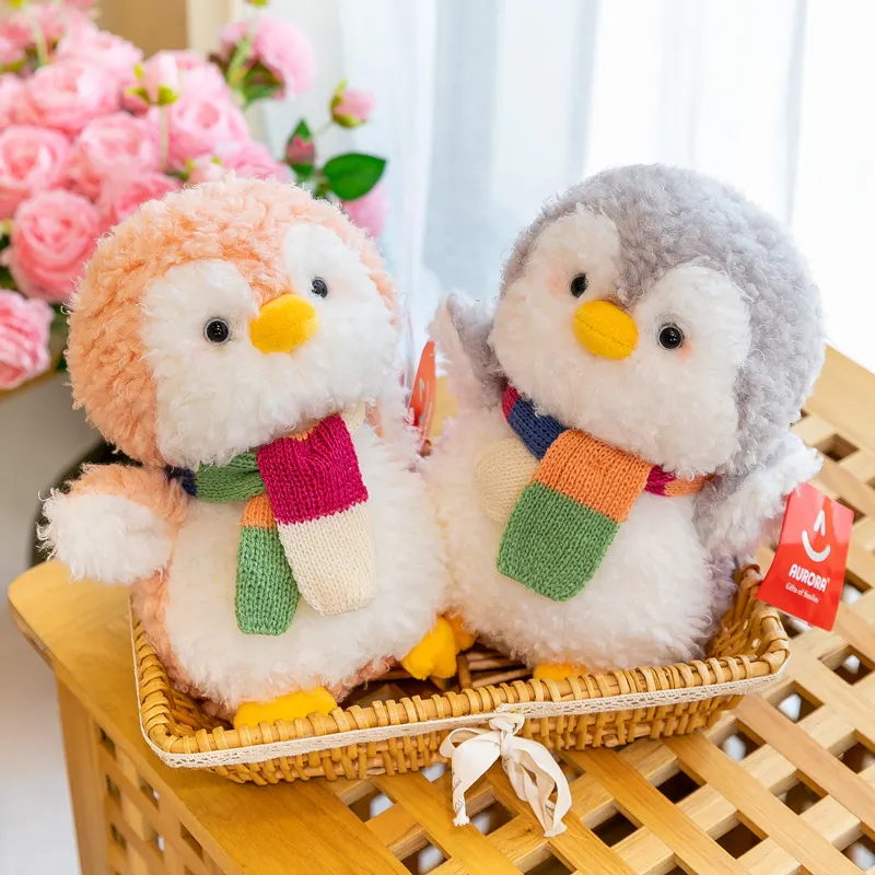 yanxiannv cpc Drop shopping 26cm small size personalized soft stuffed custom plush animal toys Scarf Hat Penguin