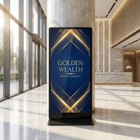 Kiosco Publicitario de Pantalla Completa con Soporte de Pie, Pantalla Táctil Interactiva LCD de 55, 65, 75, 85 y 98 Pulgadas para Vestíbulo Corporativo