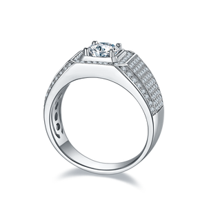 Newest Design <strong>Jewelry</strong> 925 <strong>Silver</strong> Ring Wedding Moissanite Diamond <strong>Silver</strong> Ring for Men - Product Image 3