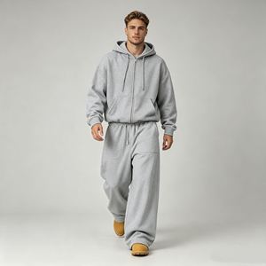 Pantalons de jogging pour hommes en coton French Terry personnalisés, avec cordon de serrage, style décontracté - Product Image 3