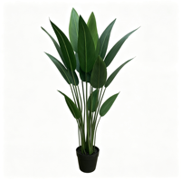 Arbre artificiel de fleurs d'oiseau de paradis avec des fleurs réalistes, crée une atmosphère tropicale vivante pour les espaces commerciaux