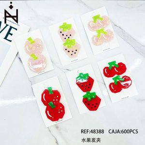 Set di 600 fermagli per capelli a forma di frutta 48388 per bambini e donne - Product Image 1