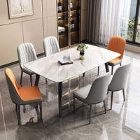 Ensemble de chaises de table à manger modernes en marbre pliable et extensible pour meubles de maison dans la salle à manger et la salle de bain pour l'entrée d'un appartement