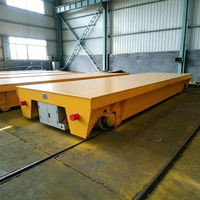 Chariot de transport électrique sur rail de 10 tonnes, alimenté par batterie, pour travaux lourds, manutention de matériaux en atelier