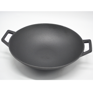<span class=keywords><strong>Wok</strong></span> de Hierro Fundido de Alta Calidad y Resistente de 36 cm con Dos Asas de Bucle - Product Image 3