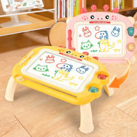 Tableau d'écriture magnétique 2-en-1 pour enfants, table de dessin portable pour tout-petits, tableau d'art graffiti, peinture pour une enfance magnifique
