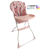 Chaises hautes portatives pliantes en plastique d'alimentation de bébé chaises sécurité de luxe siège de chaise de salle à manger pour enfants bébé vente en gros à bas prix