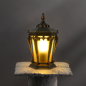 Lampe pilier extérieure étanche style européen rétro pilier lampe porte principale Villa entrée moderne jardin pelouse pilier lampe - Product Image 5