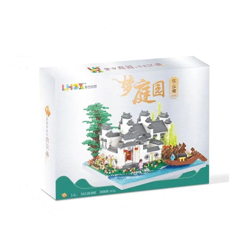 Dream Garden 2024 Construction House Building Blocks Set ABS Material DIY Toys for Kids Age 8+ Collectible Model 8086