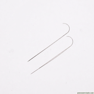 Juego de Agujas Curvas para Abalorios con Ojo Grande, 2 Piezas, Aguja de Acero de 3.5 Pulgadas y 0.56 mm para Joyería, Bordado y Manualidades | GS110G - Product Image 1