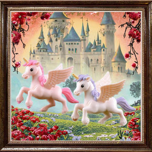 Mô hình thủ công bằng nhựa resin kỳ lân Qijie thiết kế mới, tượng điêu khắc 3D <span class=keywords><strong>Pegasus</strong></span> dễ thương, đồ trang trí nhỏ xinh, tranh hoạt hình - Product Image 2