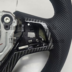 Volant de direction en cuir perforé de haute qualité en fibre de carbone pour Hyundai Veloster - Product Image 6