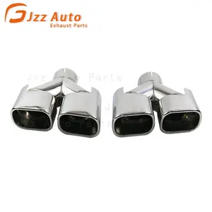 Pcs JZZ — tuyau d'échappement universel, en acier inoxydable, argent, pour voiture, chine