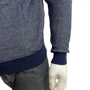 Men Clothes Fashion Knitted Cardigan Sweater Tricolor Sesame Bottom Jacquard