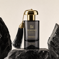 Flacon de parfum de style moderne, flacon de parfum rond en verre personnalisé, 30 ml, 50 ml, noir, flacon de parfum de 100 ml avec emballage en boîte