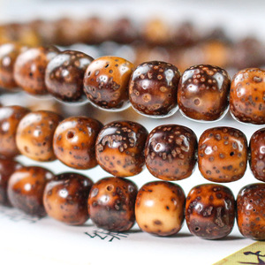 Bracelet de prière en graines de Bodhi, 108 perles rondes en bois de 6x7mm, pour hommes, femmes, couples, bijoux de méditation - Product Image 2