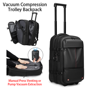 Sac à dos trolley multifonctionnel extensible avec système de compression sous vide intégré, serrure TSA, pour voyages d'affaires et vols <span class=keywords><strong>a</strong></span>ériens - Product Image 1