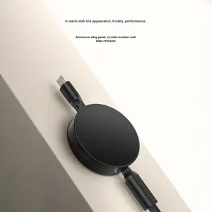 كابل شحن سريع 100 واط بتقنية PD قابل للسحب 2 في 1 من نوع C، رأس مزدوج 2 في 1 للاستخدام مع CarPlay/السيارة، يدعم نقل البيانات - Product Image 2