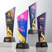 Trofeo Deportivo Ecológico de Cristal de Vidrio Coloreado con Grabado en Relieve e Impresión Tipográfica para Recuerdos de Boda y Regalos para la Fiesta Nupcial