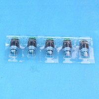Interrupteur à bouton-poussoir LED rouge 12 mm, 5 broches, momentané/verrouillable, montage sur panneau en plastique, 3A 250V, interrupteur de commande d'alimentation