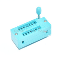 Quanyuantong Socle de test IC 14 broches DIP14, Socle de verrouillage 14 broches pour circuits intégrés, Base de débogage et de programmation sans soudure