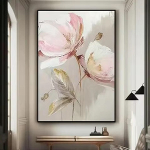 Vẽ tay hoa tường nghệ thuật trừu tượng thiết kế hoa cho hành lang phòng khách sang trọng sofa nền sơn dầu - Product Image 4