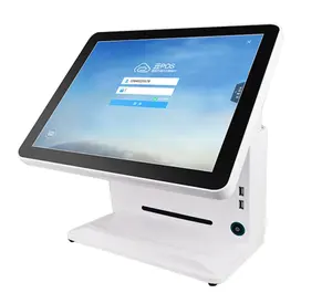 15/15.6" Capacitive Touch Screen POS System Machine in WIN or Android with External 80mm Thermal Printer With LED8/VFD220