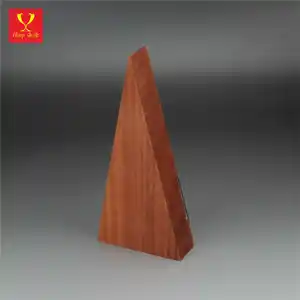Hot Sale Triangle Wood Products Manufacturing DIY Personalized Engraving Wood Trophy Awards
