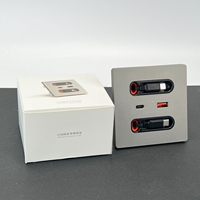 Prise de Courant Intelligente PD20W En Gros pour Maison, Multiprises Électriques à Montage en Surface, 3A, 2 Ports USB, Passe-Câble de Bureau Intelligent, Panneau Mural