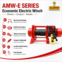 Treuil électrique robuste Allman certifié CE, 500 kg (0,5 tonne), avec câble métallique de 60 mètres, 415 V, pour usage industriel