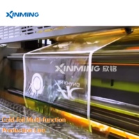 Imprimante d'étiquettes à écran multi-couleurs automatique XinMing à 3 stations, état neuf, machine d'emballage pour boîtes de vin, cartes, affiches