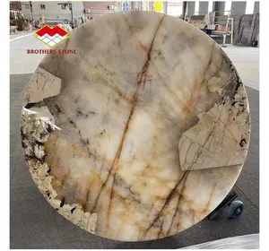 Custom Luxury Natural Stone Polished Pandora Granite TV Bench Quartizite For Villa Design