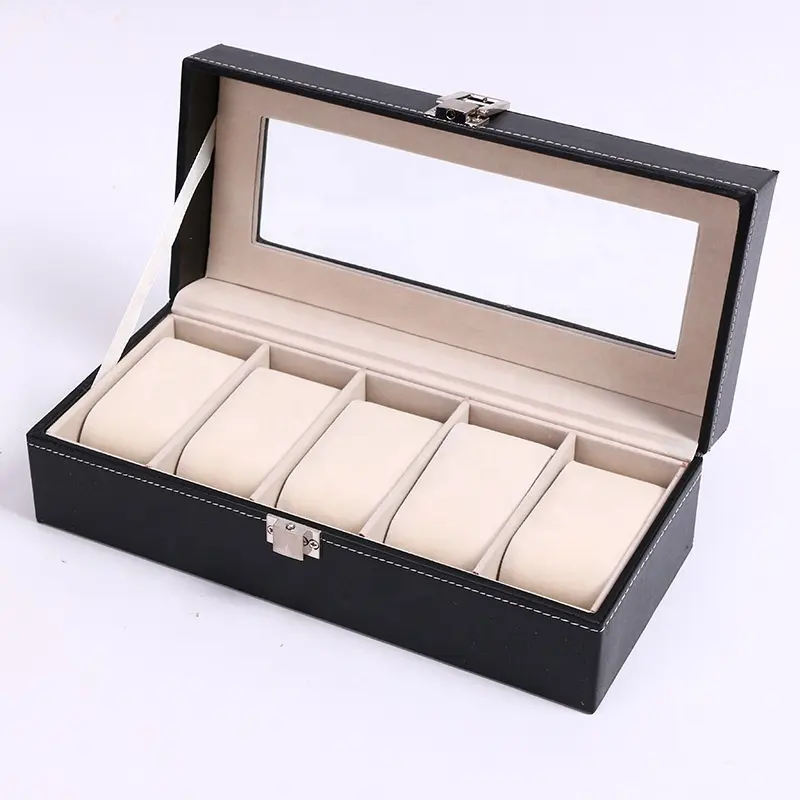 Customizzare 2 3 6 12 24 slot confezione regalo in pelle PU scatola di immagazzinaggio e custodia cinturino cinturino scatola espositore
