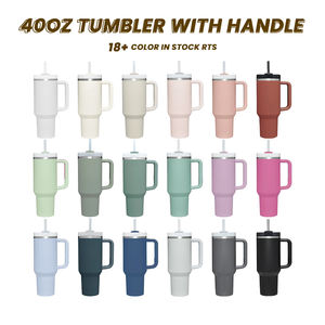 แก้วน้ำเก็บความร้อนแบบขายส่ง ขนาด 40 ออนซ์ แก้วกาแฟแบบพกพา ผนังสองชั้น สุญญากาศ ฉนวนกันความร้อน สแตนเลส พร้อมหูจับ - Product Image 3