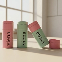 Récipient de baume à lèvres biodégradable personnalisé emballage de bâton de déodorant écologique tube de papier cylindrique vide en carton Push Up