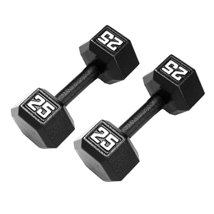 Bán buôn HEX quả tạ cơ bản Neoprene Workout quả tạ tập thể dục 5 10 20 30 40 50lb Bộ gang Hex sơn quả tạ - Product Image 3