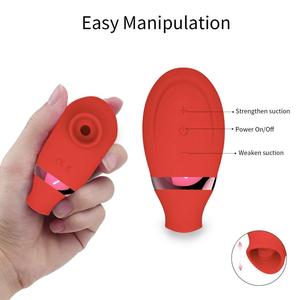 เครื่องสั่นกระตุ้นจุดจีและคลิตอริสแบบแม่เหล็กซิลิโคน ชาร์จผ่าน USB พร้อมโหมดเลียแบบลิ้น 7 รูปแบบ กันน้ำระดับ IPx7 ของเล่นทางเพศขนาดเล็ก - Product Image 1