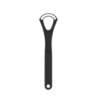 Grattoir à langue noir avec étui de voyage en acier inoxydable Portable réduire la mauvaise haleine pour adultes facile à utiliser